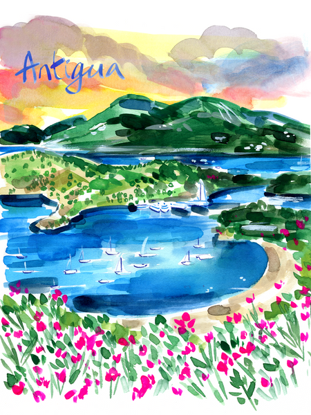 Sunset Over English Harbour Print