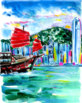 Victoria Harbour Hong Kong Print