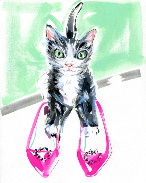 A Kitty Named Manolo Print