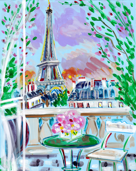 Paris au Printemps Stretched Canvas
